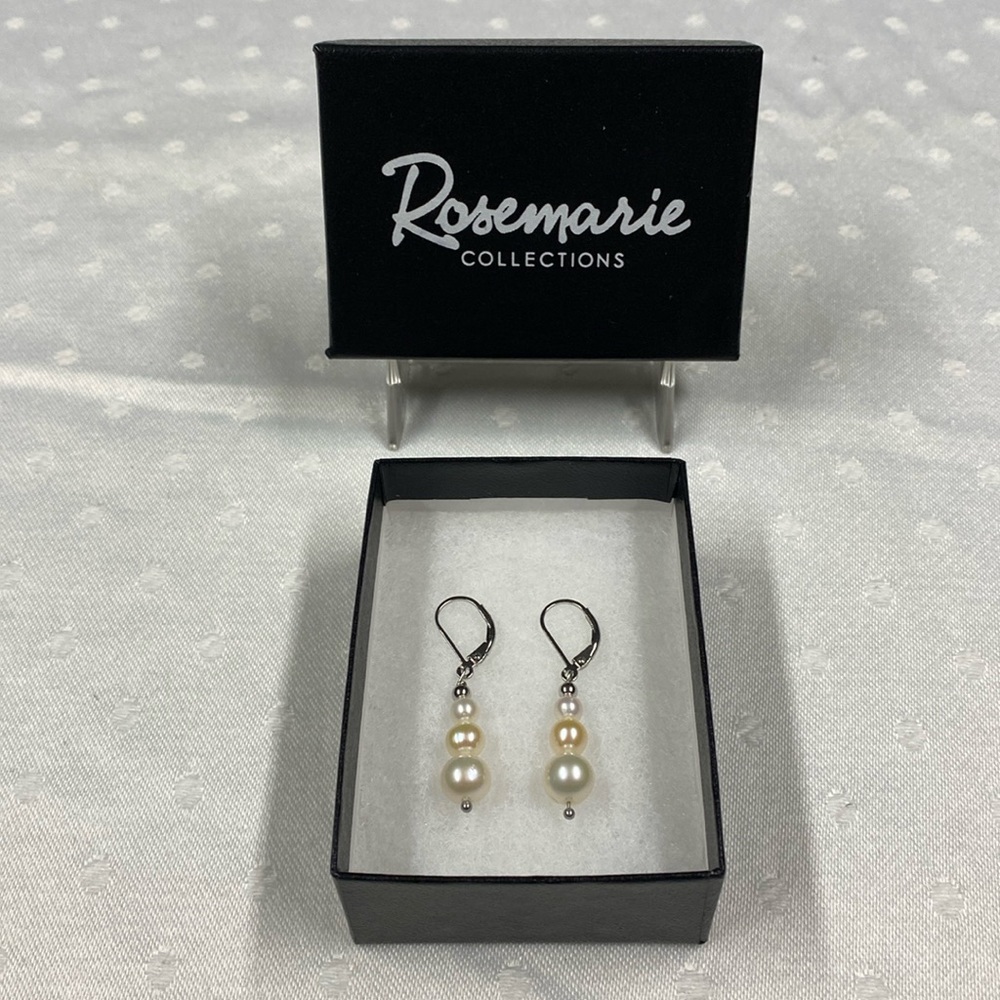 Sterling Pearl Drop Earrings NEW WITHOUT TAG (never worn) GIFT READY